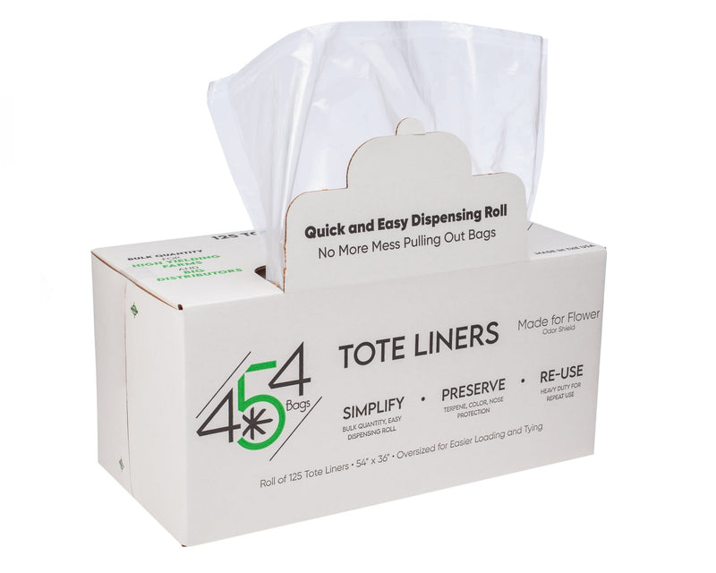 125 Oversized Tote Liners - 27/38 Gallon - Easy Dispensing Roll (54"x36") - Black Label Supply llc