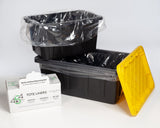 125 Oversized Tote Liners - 27/38 Gallon - Easy Dispensing Roll (54"x36") - Black Label Supply llc