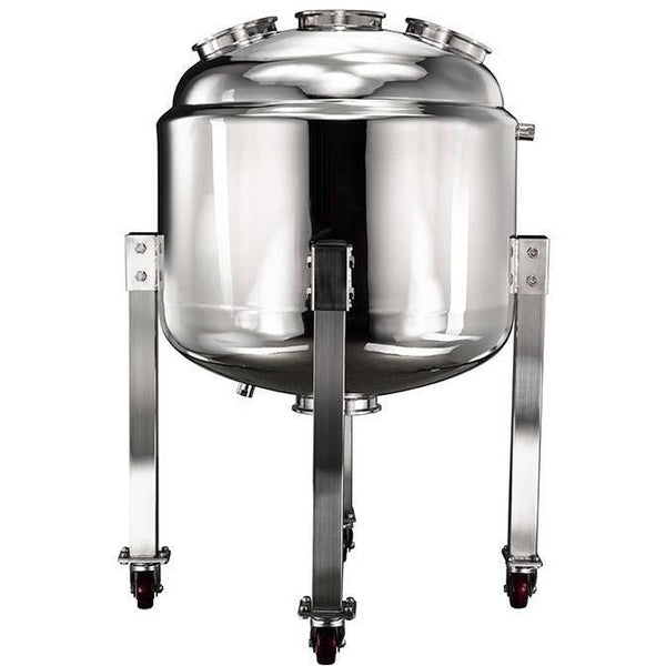 150L 304SS Jacketed Collection and Storage Vessel with Locking Casters - Black Label Supply llc