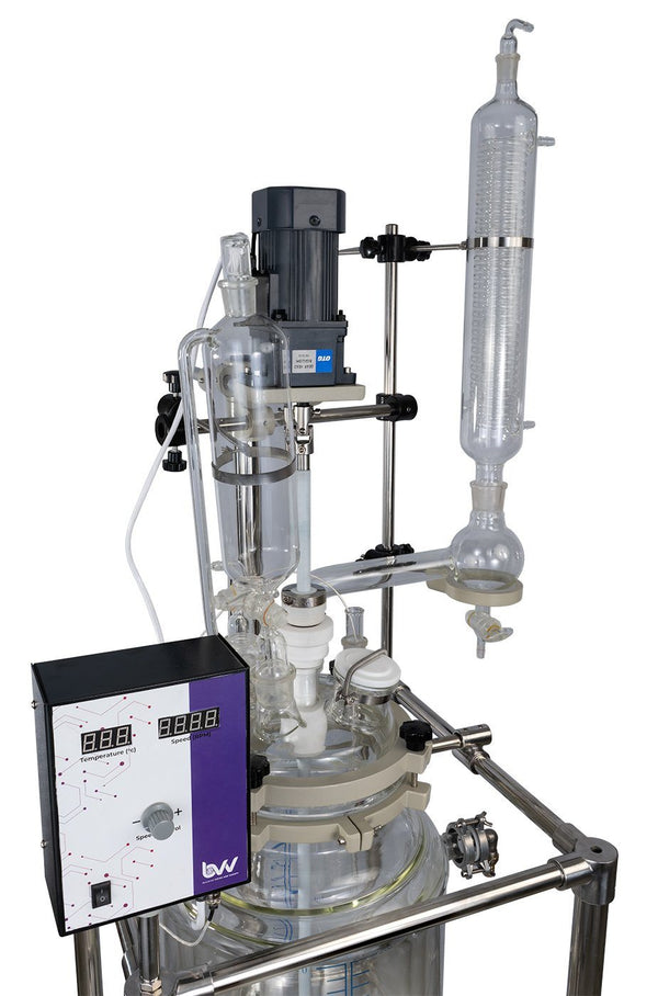 20L BVV™ Double Jacketed Glass Reactor - Black Label Supply llc