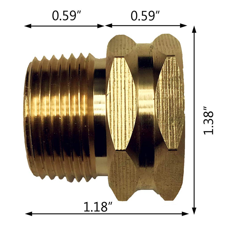 3/4” GHT Female x 3/4” NPT Male Connector (2 Pack) - Black Label Supply llc