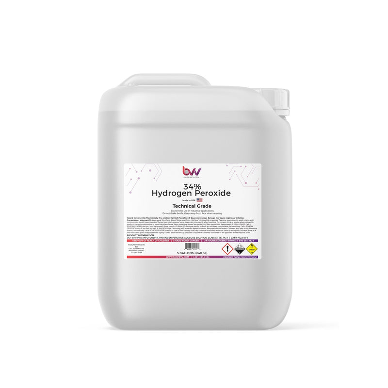 34% Hydrogen Peroxide Technical Industrial Grade, Oxygenator - Black Label Supply llc