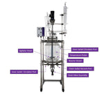 50L BVV™ Double Jacketed Glass Reactor - Black Label Supply llc