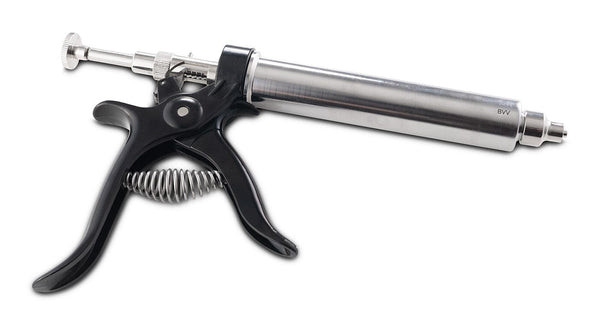 50ml Heated Filling Gun with Stainless Steel Barrel (1ml Incremental Shots) - Black Label Supply llc