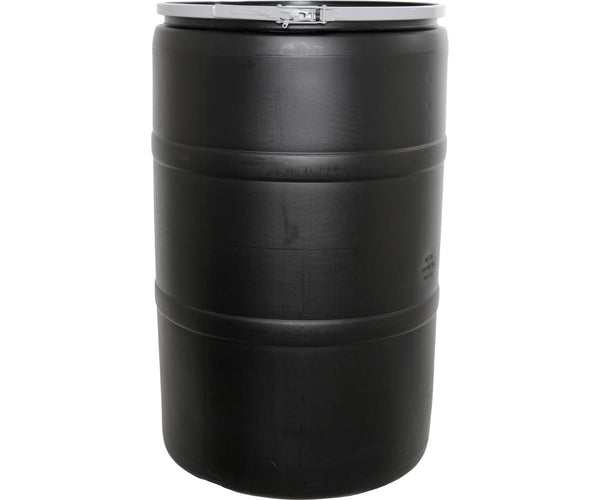 55 Gal Drum w/Solid Lid & Lock - Black Label Supply llc