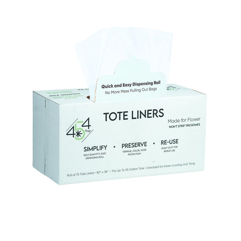 75 Oversized 55 Gallon Tote Liners - 80"x36" on Easy Dispensing Roll - Black Label Supply llc