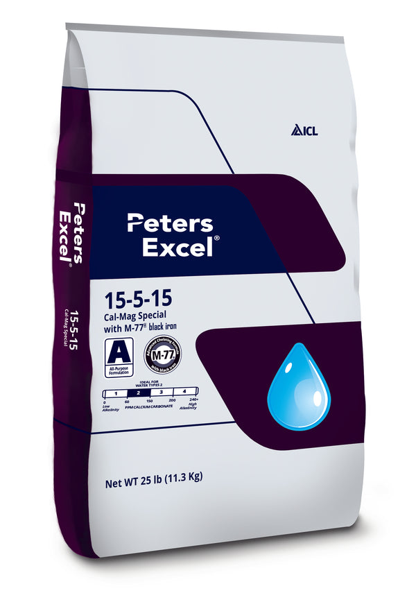 Peters® Excel 15-5-15 Cal-Mag Special Fertilizer with Black Iron - 25lb (80/PL)