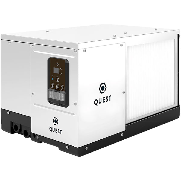 Quest Dual 110 Overhead Series Dehumidifier - 120V - 110 Pints/Day - MERV 8 Filtration