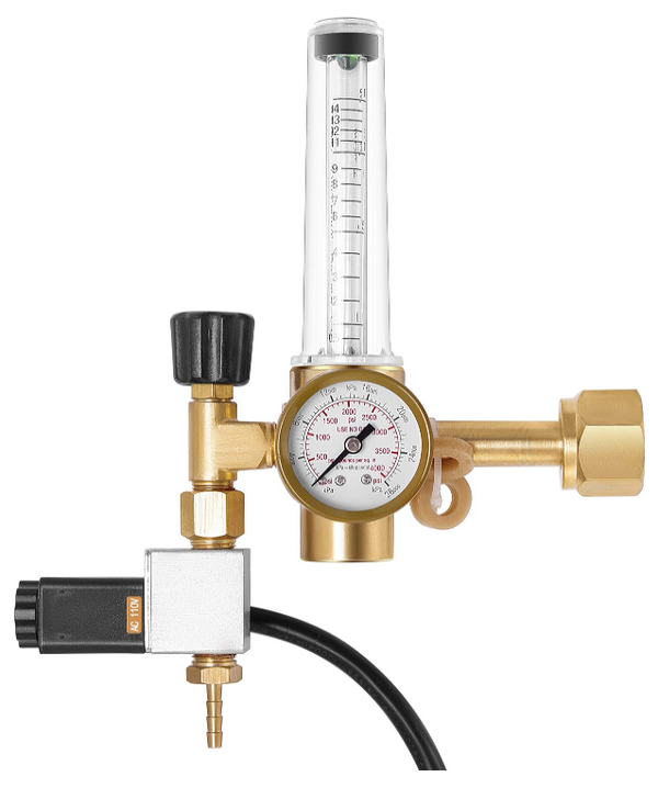 CO2 Regulator Emitter System with Solenoid Valve & Flowmeter