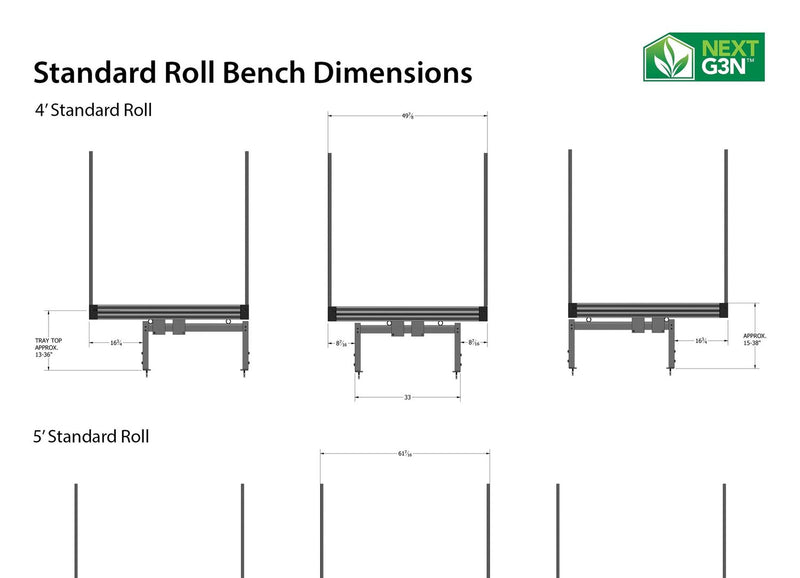 NEXTG3N Rolling Bench Systems (CUSTOM PRICED AFTER ORDER)