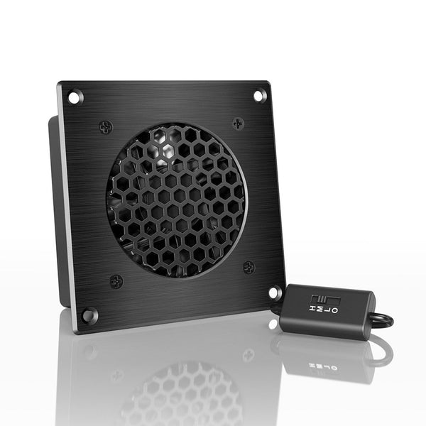 AIRPLATE Home Theater and AV Quiet Cabinet Cooling Fan System - Black Label Supply llc