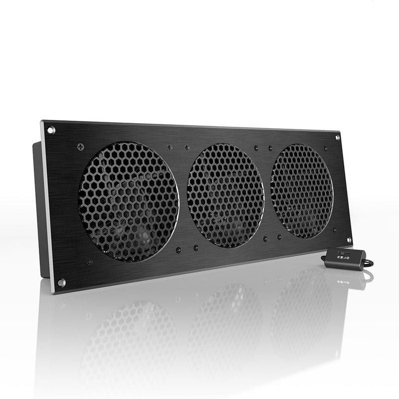 AIRPLATE Home Theater and AV Quiet Cabinet Cooling Fan System - Black Label Supply llc