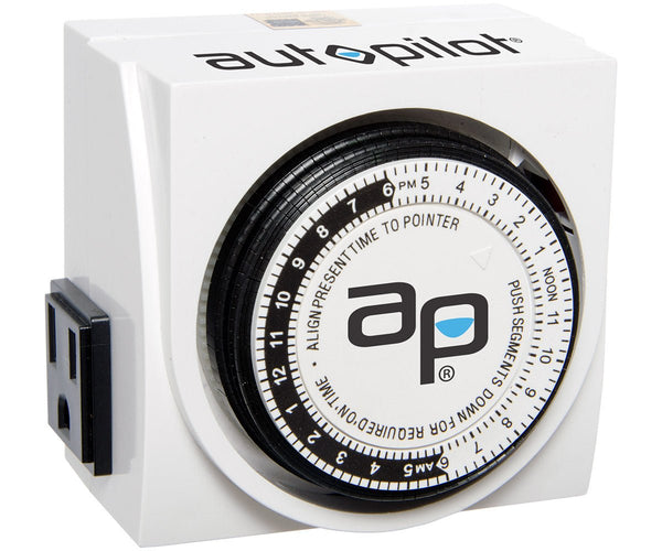 AP Dual - Outlet Analog Timer, 1875W, 15A, 15Mins On/Off, 24Hr - Black Label Supply llc