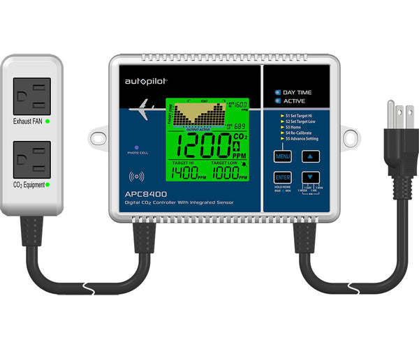 Autopilot 8400 Digital CO2 Controller with Integrated Sensor - Black Label Supply llc