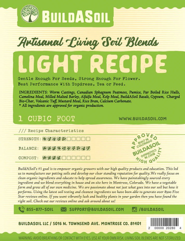 BuildASoil Light Recipe Soil - Black Label Supply llc