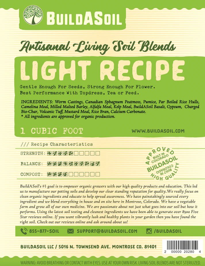 BuildASoil Light Recipe Soil - Black Label Supply llc