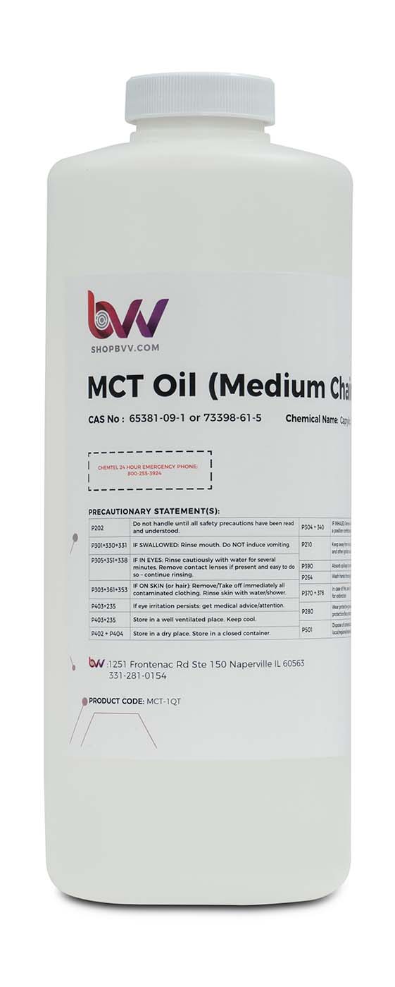 BVV C8/C10 MCT Oil Derived Only From Coconuts (Food Grade) - Black Label Supply llc