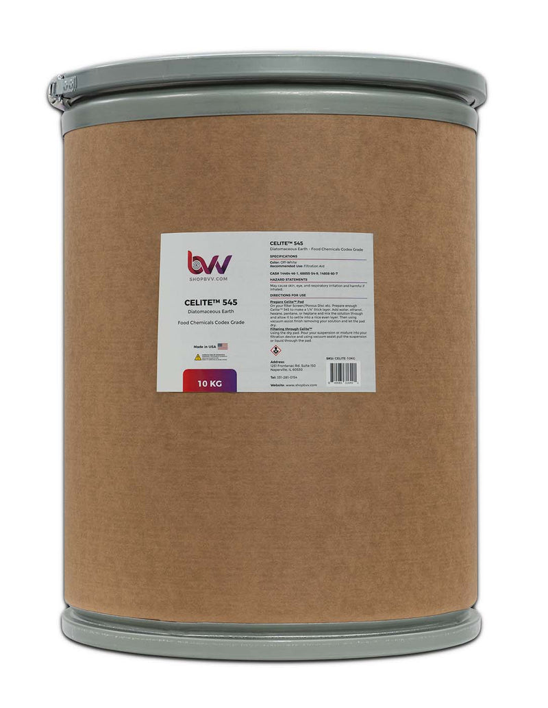 BVV™ Celite® 545 Diatomaceous Earth (Food Codex Grade) 4.5 Micron - Black Label Supply llc