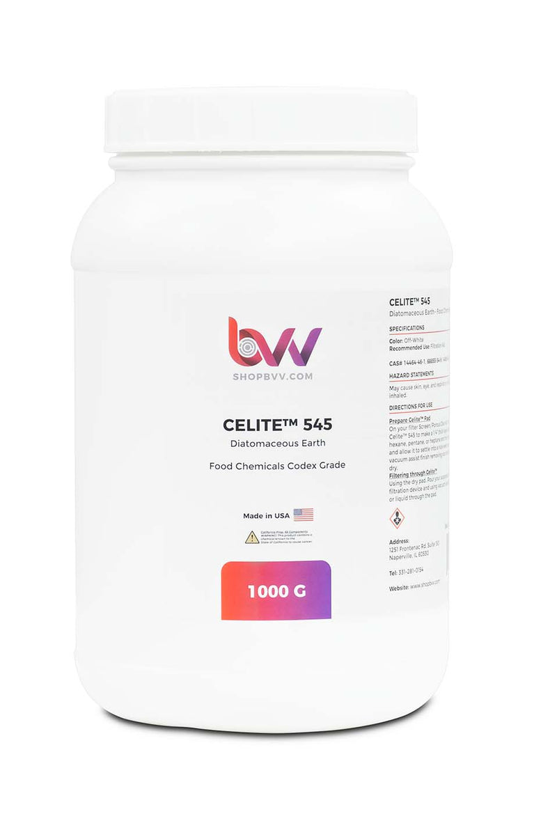 BVV™ Celite® 545 Diatomaceous Earth (Food Codex Grade) 4.5 Micron - Black Label Supply llc