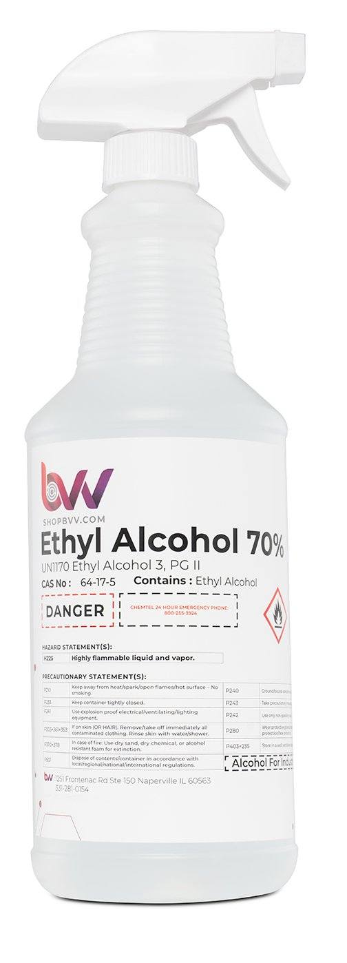 BVV™ Ethyl Alcohol 70% - USP 140 Proof - Black Label Supply llc