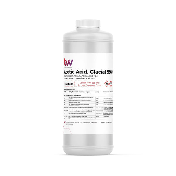 BVV™ Food & Lab Grade Glacial Acetic Acid 99.8% - Black Label Supply llc