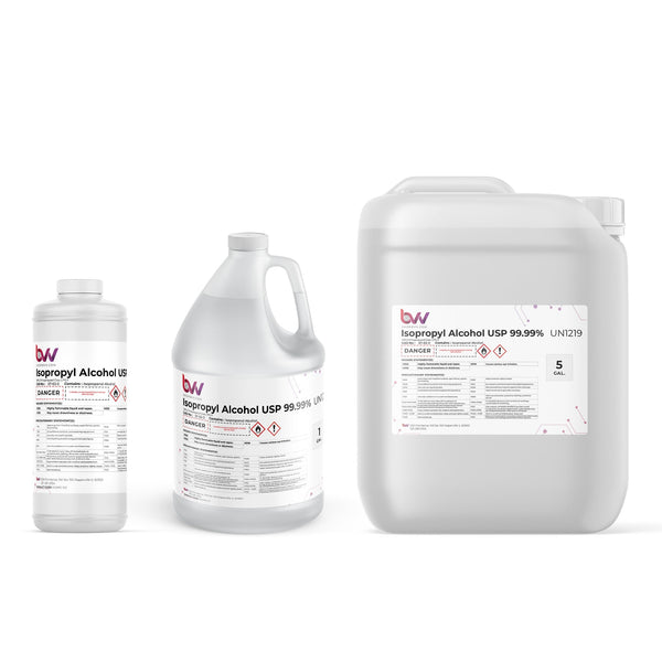 BVV™ High Purity Isopropyl Alcohol 99% USP (IPA) - Black Label Supply llc