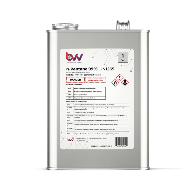 BVV™ High Purity Lab Grade N - Pentane 99% - Black Label Supply llc