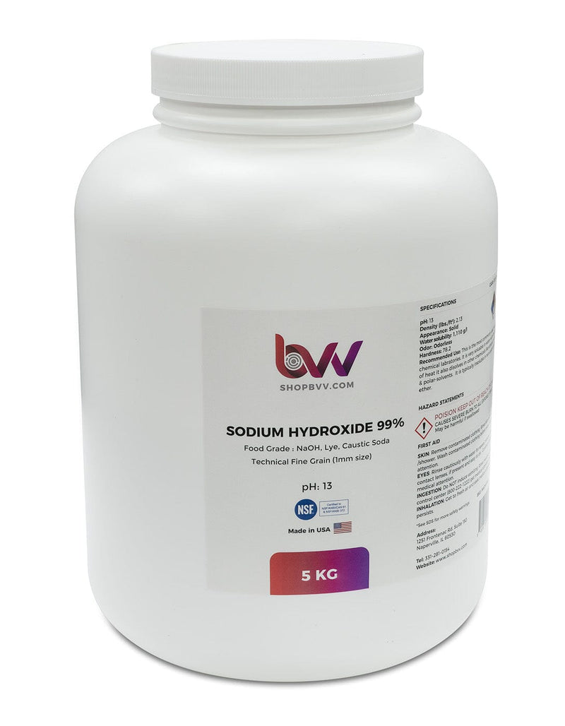 BVV™ High Purity Sodium Hydroxide 99% (Food Safe Chemical) - Black Label Supply llc