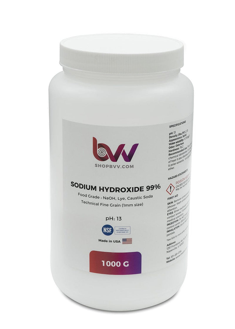 BVV™ High Purity Sodium Hydroxide 99% (Food Safe Chemical) - Black Label Supply llc