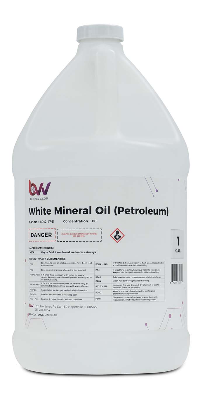 BVV Mineral Oil 7 White "Clear" (USP/NF Food Grade) - Black Label Supply llc