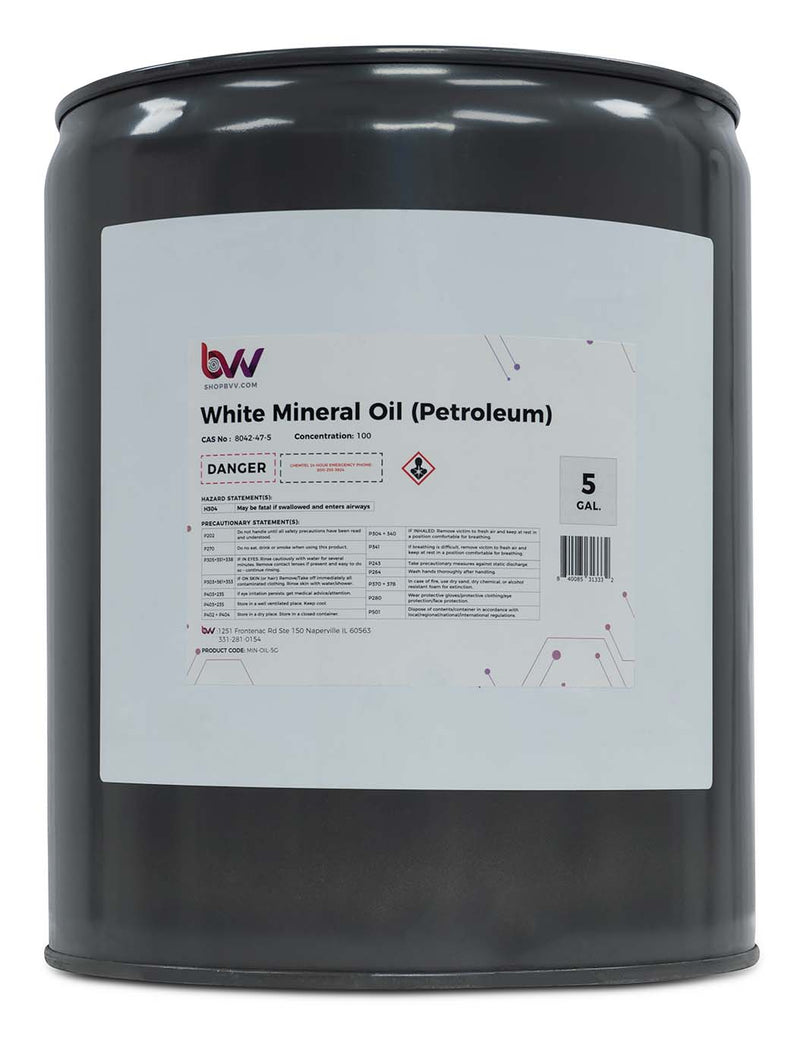 BVV Mineral Oil 7 White "Clear" (USP/NF Food Grade) - Black Label Supply llc