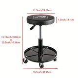 Heavy-Duty Adjustable Swivel Rolling Shop Stool