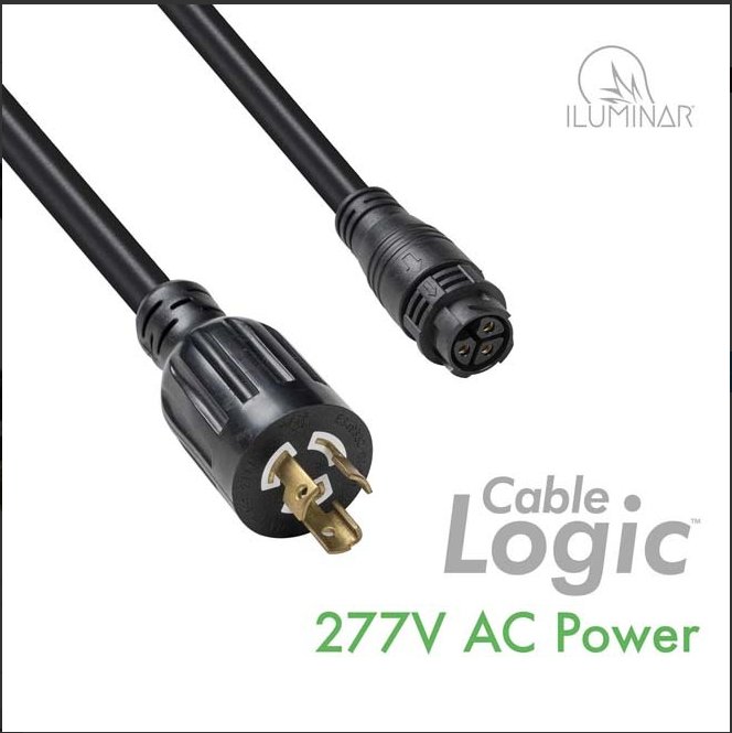 Cable Logic 277V LED Power Cable - Black Label Supply llc