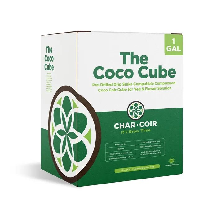 Char Coir Coco Cube RHP Certified Coco Coir, 2.25 L - Black Label Supply llc