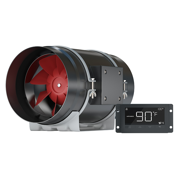 Covert Smart Inline Fan With Temperature and Humidity Controller