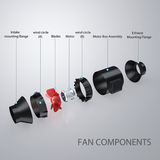 Covert Smart Inline Fan With Temperature and Humidity Controller