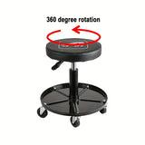 Heavy-Duty Adjustable Swivel Rolling Shop Stool