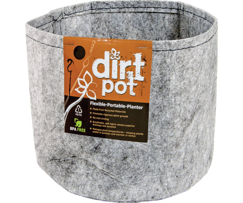 Dirt Pot Flexible Portable Planter, Grey (no handles) - Black Label Supply llc