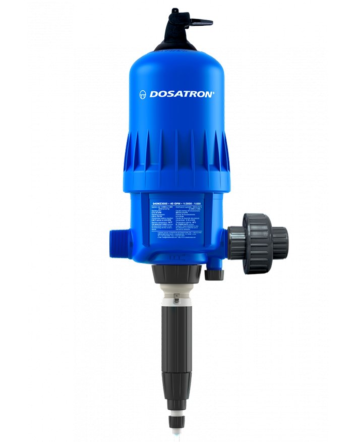 Dosatron 40GPM Max Injector 01% to 1% 3.75ml to 37.5ml FFKM Seals w/ 1 Union HY Scale - Black Label Supply llc