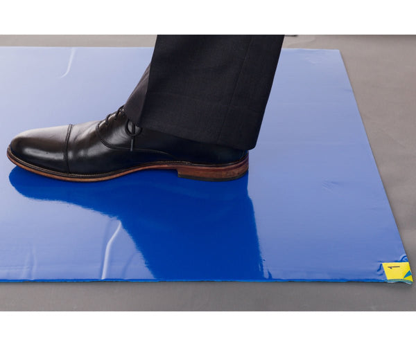 Enviromat® Blue Sticky Mat 24"x36", 8 - Pack of 30 - sheet pads - Black Label Supply llc