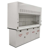 Fisher American 8′ Fume Hood w/ Acid Storage Cabinets - Black Label Supply llc