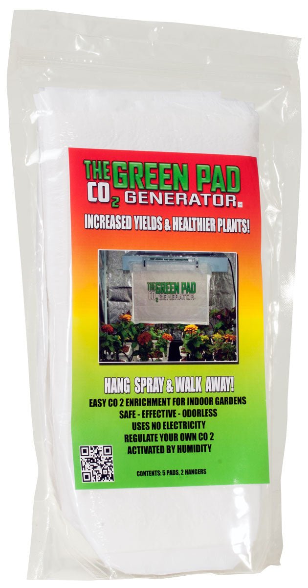 Green Pad CO2 Generator Contains 5 pads w/2 Hangers - Black Label Supply llc