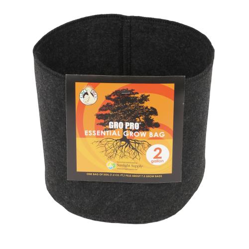 Gro Pro® Essential Round Fabric Pots - Black - Black Label Supply llc