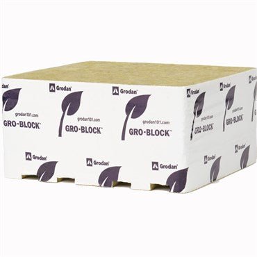 Grodan® Improved Gro - Block™ - 4in - GR40 - 8in x 8in x 4in - No Hole (36 Units/CS) (12CS/PL) - Black Label Supply llc