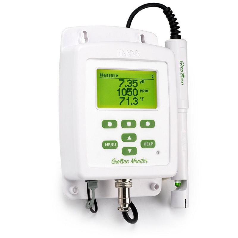 GroLine hydroponic monitor for pH, EC/TDS and temperature in fertilizer and irrigation water. 115V - Black Label Supply llc