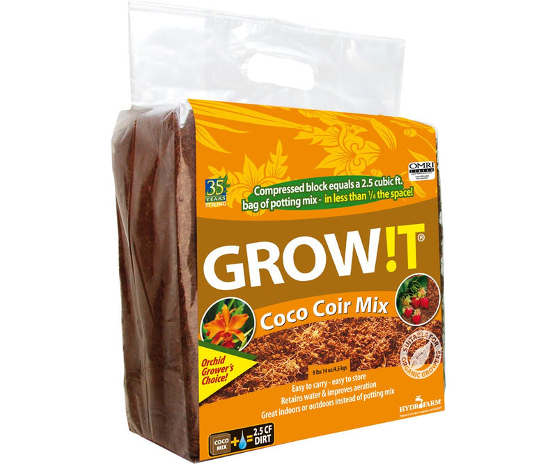 GROW!T Organic Coco Coir Mix, Block - Black Label Supply llc