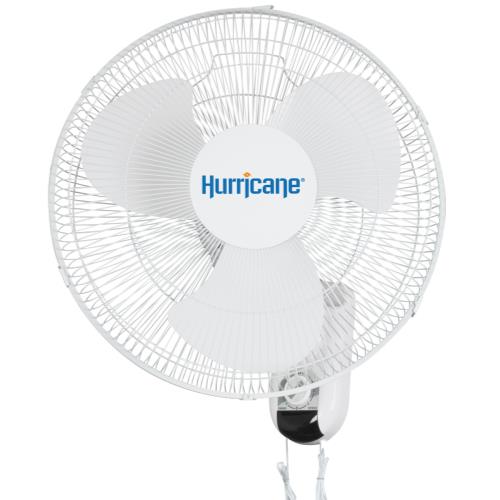 Hurricane® Classic Oscillating Wall Mount Fan 16 in - Black Label Supply llc