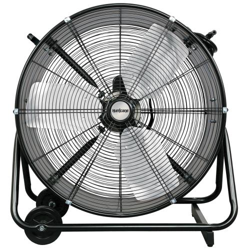 Hurricane® Pro Heavy Duty Adjustable Tilt Drum Fan 24 In - Black Label Supply llc