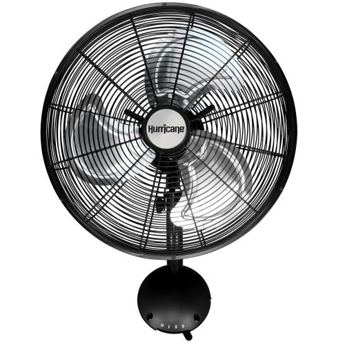 Hurricane® Pro High Velocity Oscillating Metal Wall Mount Fan - Black Label Supply llc