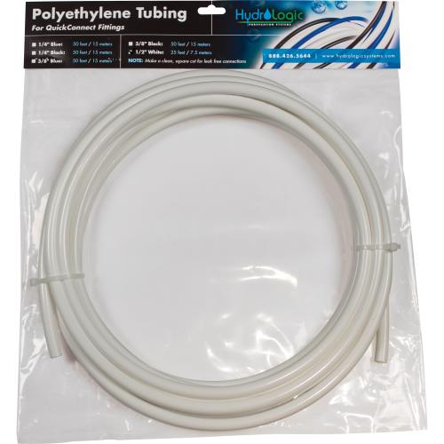 Hydro - Logic 1/2"" OD tubing pack - 25 ft. - white (10/cs) - Black Label Supply llc